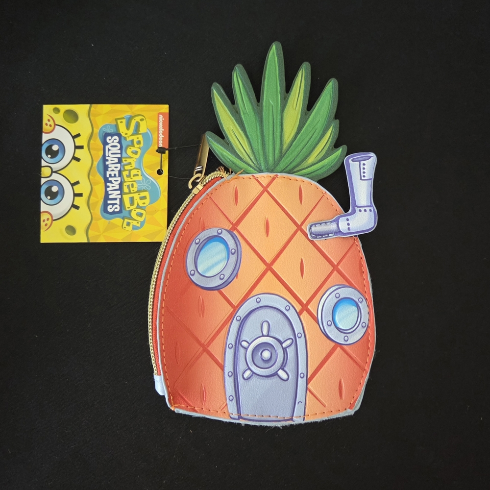 SpongeBob SquarePants Pineapple House Coin Pouch - Orange & Green